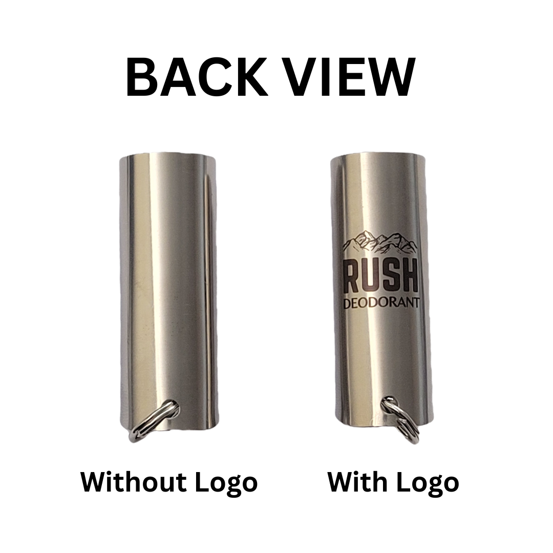 Keychain: Stainless Steel Tiny Deodorant Holder